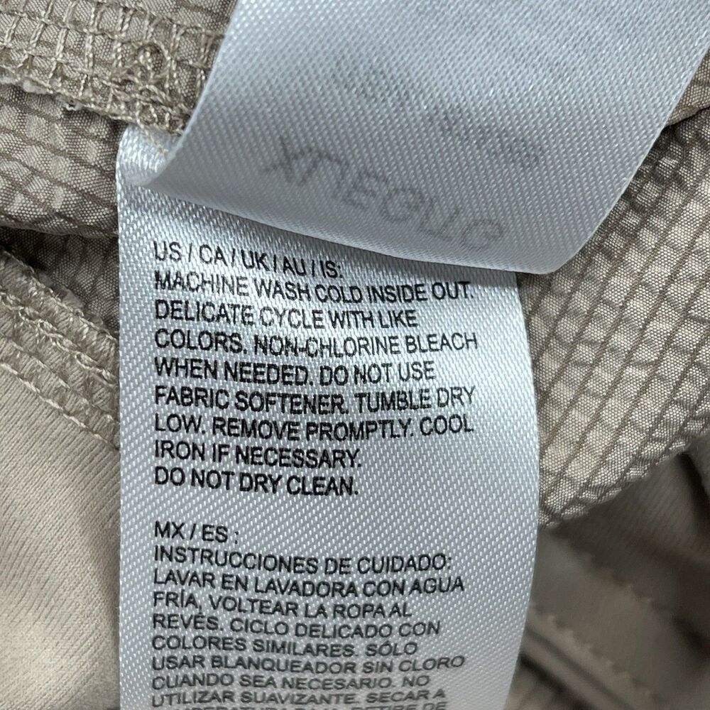 Sage Collective Pants Womens XL Textured Tapered Leg Cargo Crop Beige Pull On - Picture 13 of 13